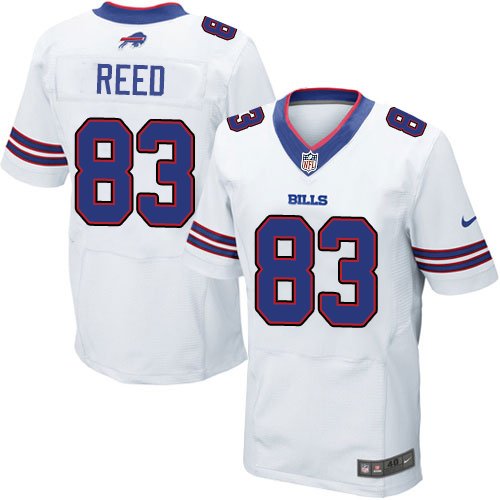 Men's Elite Andre Reed Nike Jersey White Road - #83 NFL Buffalo Bills